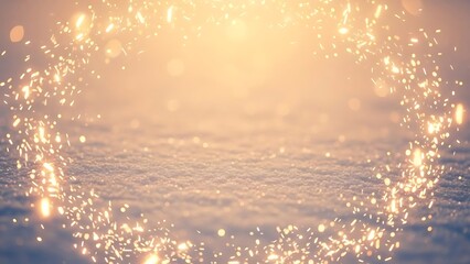 Elegant Sparkler Fireworks Display Illuminating a Festive Night Sky with Golden Light Trails and Glittering Particles