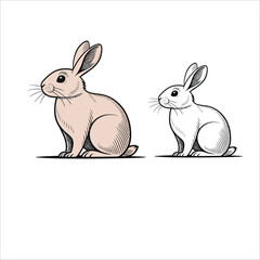 Coloring Book For Kid Rabbit Image Vector