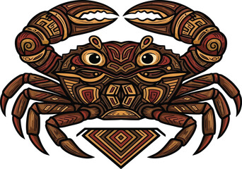 vector illustration of a crab