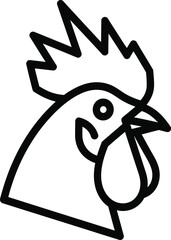 chicken head vector