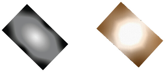 Black and white 3D render of an arrow sign on a blank sheet template with a paper corner curl and shadow