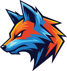 wolf head vector