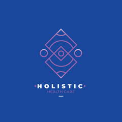 Modern abstract geometric logo template with vibrant color options