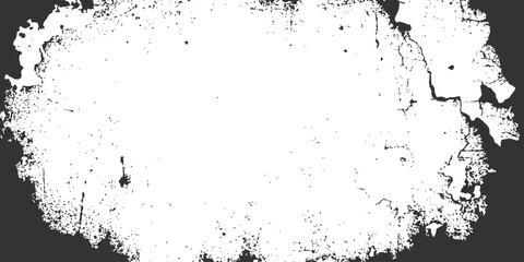 Grungy distressed white and dark texture overlay with aged look isolated on white background