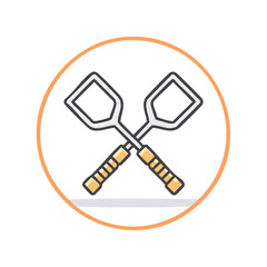 Fototapeta premium Outline icon of defibrillator paddles, minimal pixel perfect style, 64x64