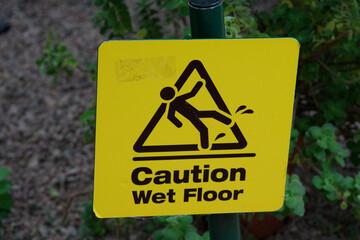 caution wet floor sign