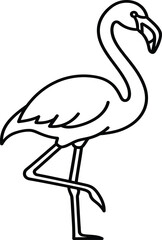 vector illustration of a flamingo
