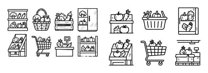 Vegetable Icons Display