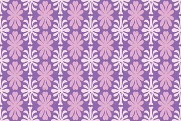 Seamless pink floral pattern with vintage repetition for textile fabric tile paper backdrop vector design