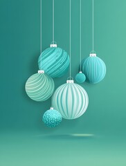 Christmas beautiful decoration with  balls on background with space for text message.
