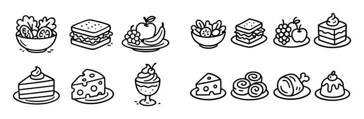 Buffet Icon Doodles