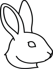 vector illustration of cartoon rabbit