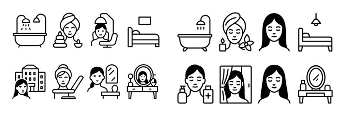 Obraz premium Face Care Icons