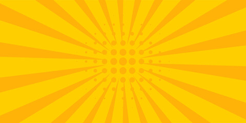 Fototapeta premium Sunburst vector. Sun rays yellow background
