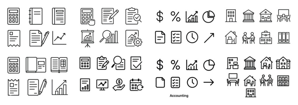 Finance and accounting icon set