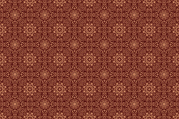 Seamless vintage damask floral pattern background, old retro texture vector illustration wallpaper decoration art