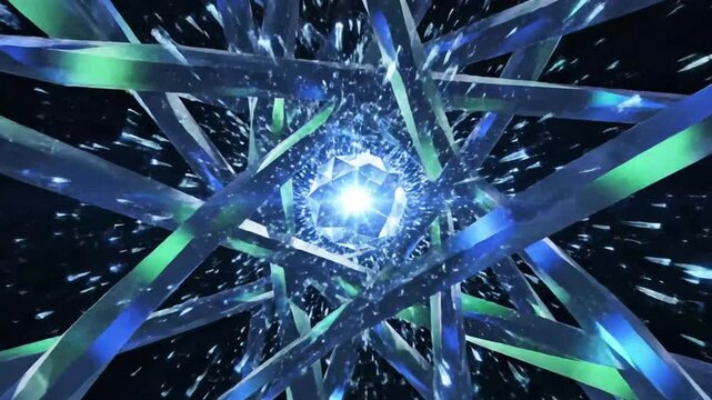 Fractured shards lead to lights center