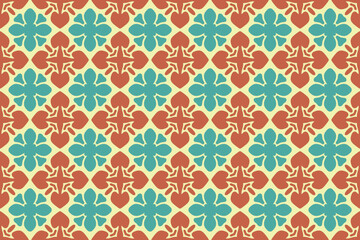 Seamless vector floral art decoration pattern wallpaper textile design