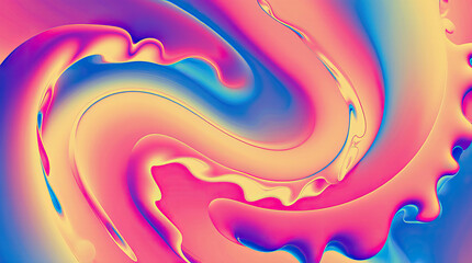 Obraz premium Energetic fluid neon dynamic shapes background