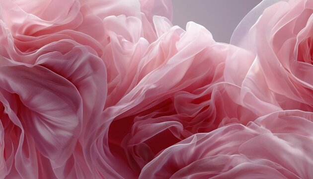 Exquisite Layers Of Fragile Pink Material - A Stunning Array Of Layers Comprising Delicate Pink Fabric Perfect For Any Elegant Occasion