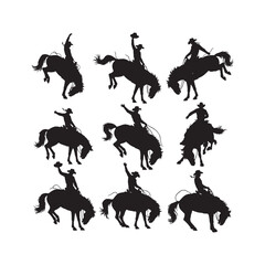 Cowboy Silhouettes Vector Pack
