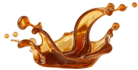 Amber Liquid Splash Crown isolated on a transparent background 1