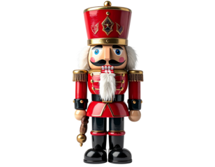 Santa Claus with gifts and Christmas nutcracker festive holiday illustration