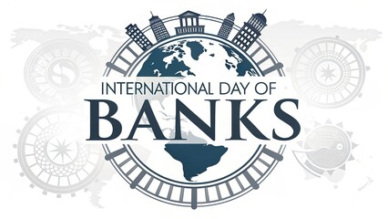 Modern circular emblem with globe core and multiple financial icons representing interconnected global economy, international banking systems, monetary networks, and worldwide wealth relationships.