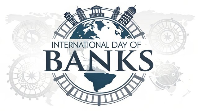 Modern circular emblem with globe core and multiple financial icons representing interconnected global economy, international banking systems, monetary networks, and worldwide wealth relationships. - Powered by Adobe