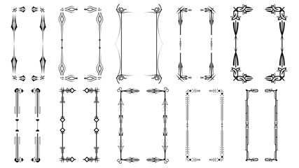 Set Black Simple Line Collection Different Doodle Brackets, Parentheses, Braces Elements Vector Design Style Sketch Isolated Illustration For Banner