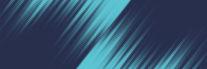 Fototapeta premium Abstract blue banner design vector, dynamic sporty horizontal background template for media promotion or web banner