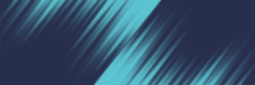 Abstract blue banner design vector, dynamic sporty horizontal background template for media promotion or web banner