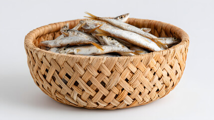 Obraz premium Traditional Fish Basket Isolated on White