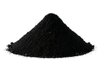 Dark fine granular carbon powder pile, industrial texture material