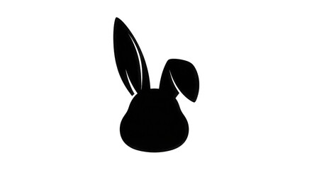Obraz premium Bunny Rabbit Ears Silhouette isolated on a transparent background