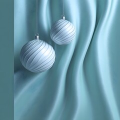  Christmas balls, elegant holiday ornament still life