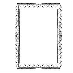 Vintage decorative vector frame in Gothic style - elegant black vector frame on white background, EPS 10
