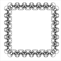 Vintage decorative vector frame in Gothic style - elegant black vector frame on white background, EPS 10

