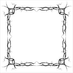 Vintage decorative vector frame in Gothic style - elegant black vector frame on white background, EPS 10
