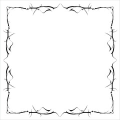 Vintage decorative vector frame in Gothic style - elegant black vector frame on white background, EPS 10
