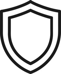 Shield Medal Icon outline vector illustration on white background