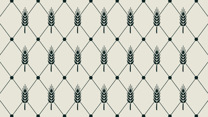 Elegant wheat pattern design perfect for backgrounds, textiles, and branding projects, adding a touch of rustic charm and timeless appeal to creative projects