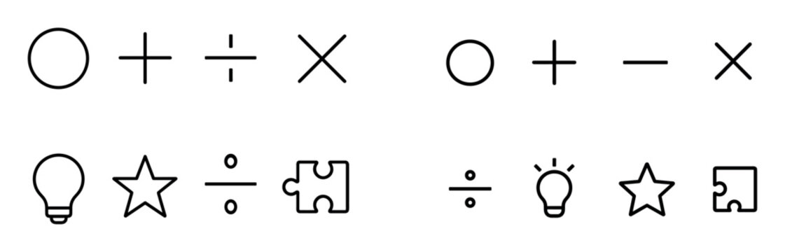 Minimalist Math Icons