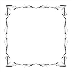 Vintage decorative frame in Gothic style - elegant black  frame on white background, JPG, 300 DPI 
