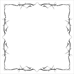 Vintage decorative frame in Gothic style - elegant black  frame on white background, JPG, 300 DPI 
