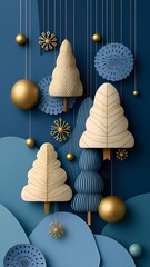 christmas hat on a blue background