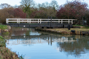 Bridge 155, a swing bridge on the Kennet and Avon canal in Wiltshire, near Semington