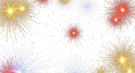 Celebration event backdrop with fireworks for New Year promotion or holiday sale announcement, ideal event backdrop suited to party invitation graphics and seasonal marketing projects