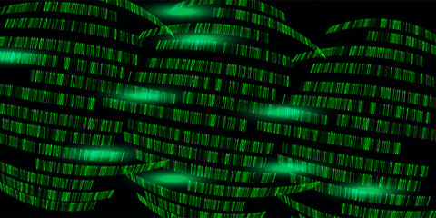 Abstract futuristic cyberspace with binary code, matrix background with digits, well organized layers