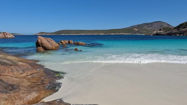 White sand beach and turquoise water in Cape Le Grand National Park, Western Australia